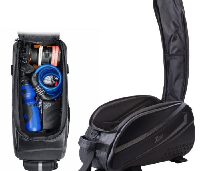 Xcase 2in1-Fahrrad-Gepäckträgertasche, 10 Liter, Trageriemen, (Foto: PEARL GmbH)